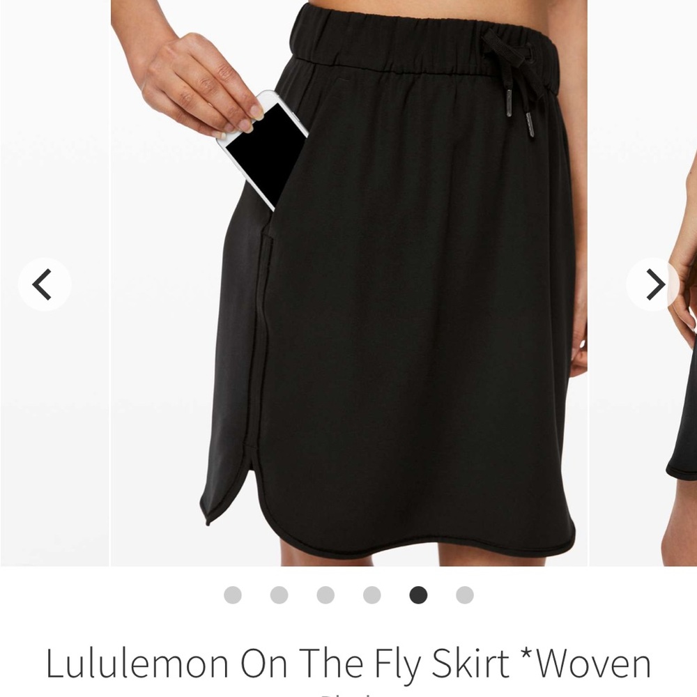 lululemon athletica Black Mini Skirt